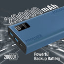 PROMATE 20000mAh Compact Smart Charging Power Bank with Dual USB-A & USB-C Output - BOLT-20PRO