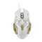 VERTUX Ergonomic Wired Gaming Mouse with 6 Programmable Buttons & RGB Back-light, White/Gold - DRAGO.WT/GD - Last Unit