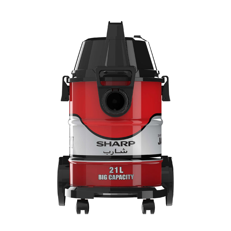 SHARP Barrel Canister Wet & Dry Red Vacuum Cleaner 1600W - EC-WD1621-Z
