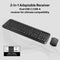 PROMATE Ergonomic Wireless Keyboard & Mouse Combo with USB-A/USB-C Dongle, Black/English - PROCOMBO-6.BK/EN