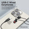 PROMATE Ergonomic In-Ear USB-C Wired Stereo Earphones - SILKEN-C.BLACK