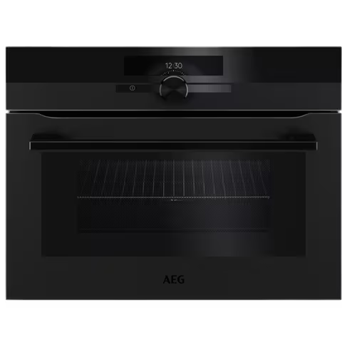 AEG 49L CombiQuick Microwave Oven, Matte Black 45cm - KMK96708PT