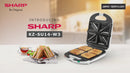 SHARP 3-in-1 Grill Sandwich Maker - KZ-SU14-W3