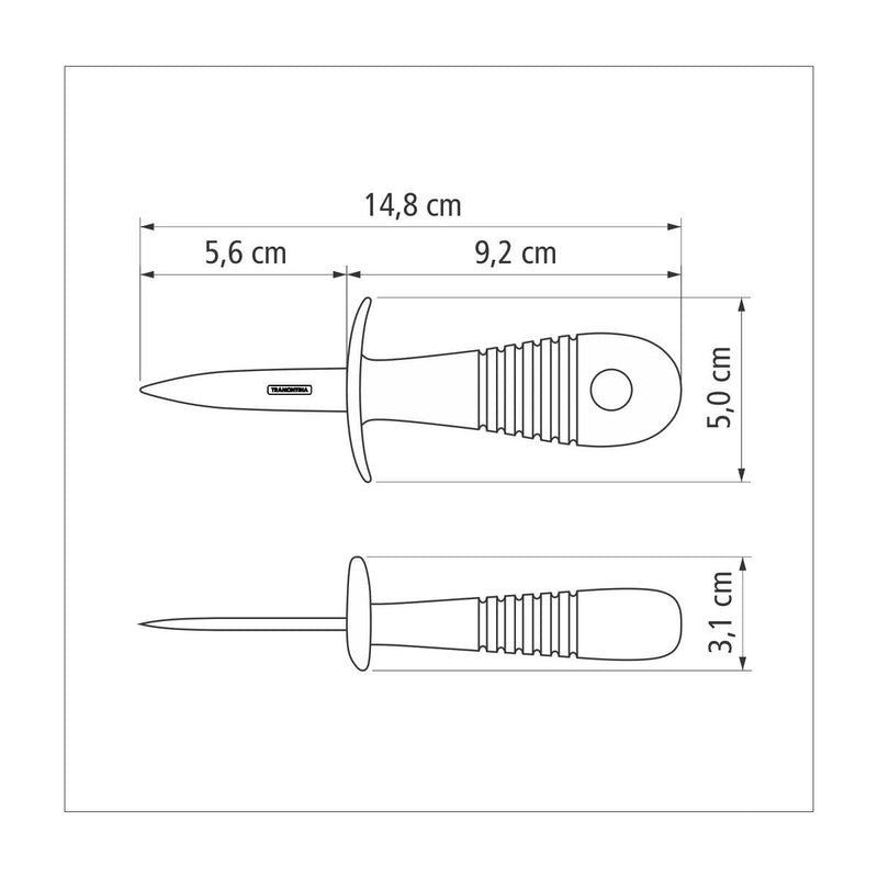 TRAMONTINA 3'' [8cm] Utilita Oyster Knife 25684/100