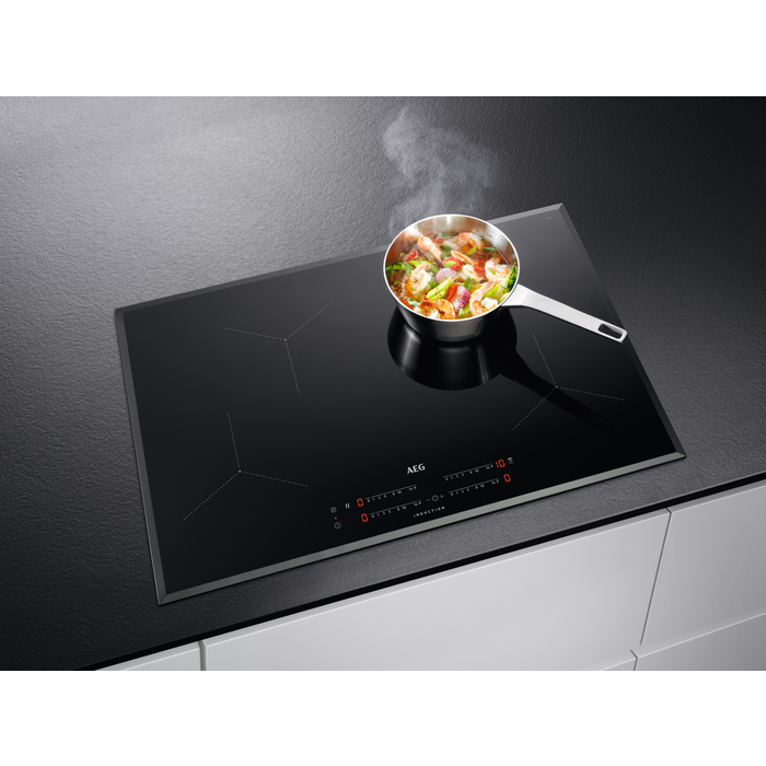 AEG 80cm Built-In Induction Hob with 4 Cooking Zones - IKB84431FB