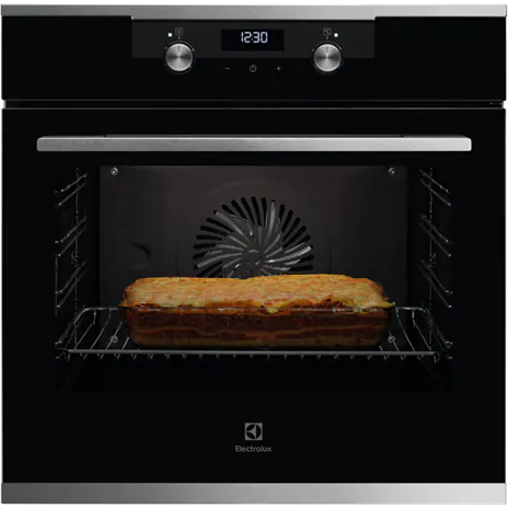 ELECTROLUX 71L Built-in 60cm Black Oven with AquaClean - KOFEH70X