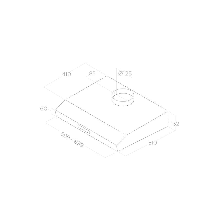 ELICA KREA 90cm Stainless Steel Traditional Hood KREALXIXF/90