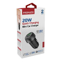 PROMATE 20W Quick Charging Mini Car Charger - DriveGear-20W