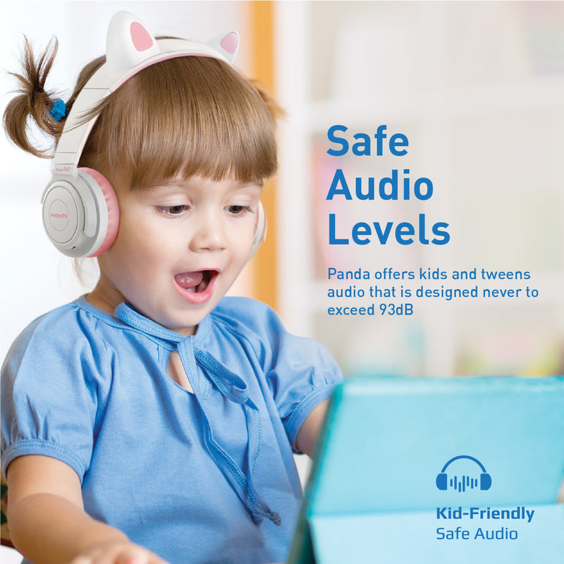 PROMATE KidSafe Kawaii Style Wireless Kids Headphone - PANDA.BGM - New Arrival