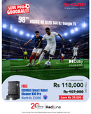 SHARP 98" AQUOS 4K QLED 144 Hz Google TV - 4T-C98HN7000X -  Get a ECOVACS Robot Vacuum N30Pro - LEVE POU GOOOAAL!!! Till 22 June