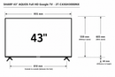 SHARP 43" AQUOS Full HD Google TV - 2T-C43GH3000NX -  RedLine Exclusive - In Stock