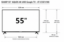 SHARP 55" AQUOS 4K UHD Google TV - 4T-C55FJ1NX - Winter sales until stock last