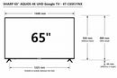 SHARP 65" AQUOS 4K UHD Google TV - 4T-C65FJ1NX - Promo Till 20 July