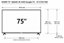 SHARP 75" AQUOS 4K UHD Google TV - 4T-C75FJ1NX - Winter sales until stock last