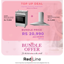 Bundle - Gas Cooker 2 - SHARP 60cm Freestanding Gas Cooker + RedLine 90cm Chimney Hood - Winter's Sales - Till end of June