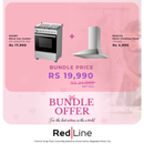 Bundle - Gas Cooker 1 - SHARP 60cm Freestanding Gas Cooker + RedLine 60cm Chimney Hood - Winter's Sales - Till end of June