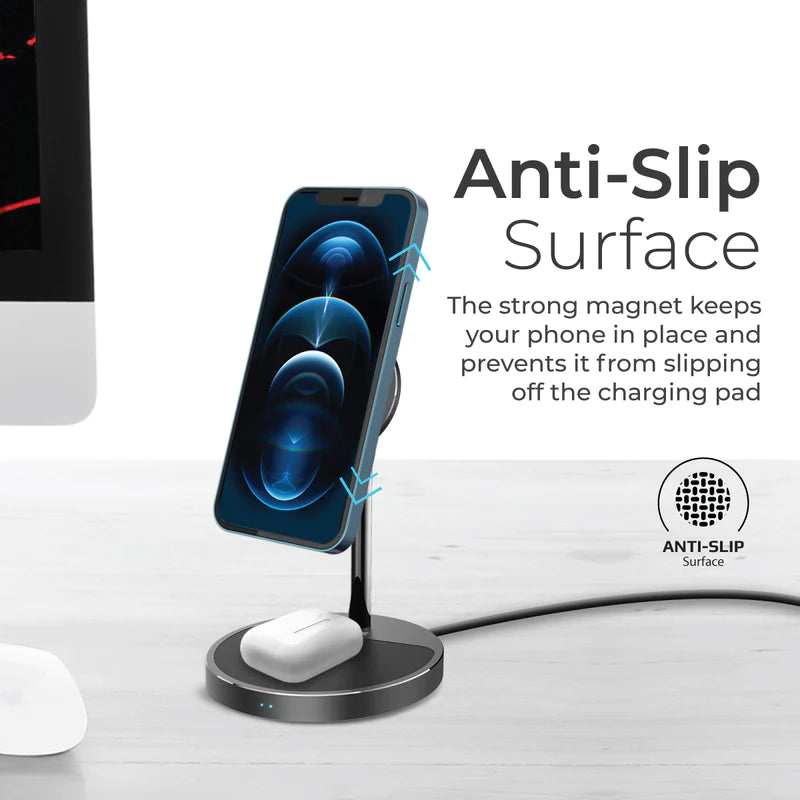 PROMATE 3-in-1 Magsafe Wireless Charger with 15W Magsafe, 5W Qi & 20W PD USB-C - AURABASE-PD20.UK -  New Arrival