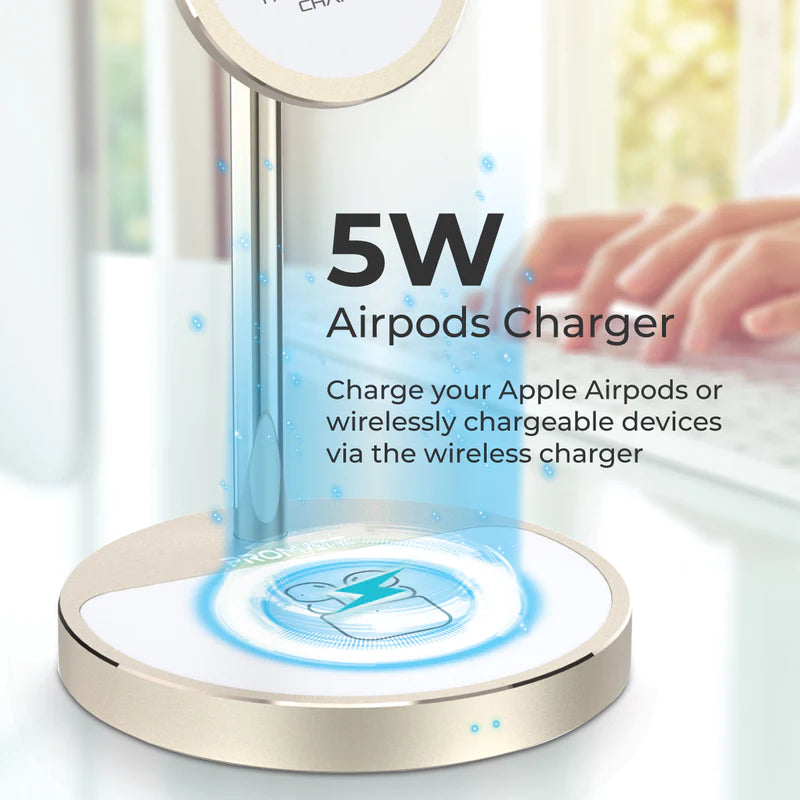 PROMATE 3-in-1 Magsafe Wireless Charger with 15W Magsafe, 5W Qi & 20W PD USB-C - AURABASE-PD20.UK -  New Arrival