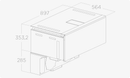 ELICA Built In 90cm Hob with Integrated Hood and Oven - LHOV COMBISTEAM BL/A/90