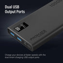 PROMATE 10000mAh Compact Smart Charging Power Bank with Dual USB-A & USB-C Output - BOLT-10PRO