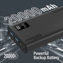 PROMATE 20000mAh Compact Smart Charging Power Bank with Dual USB-A & USB-C Output - BOLT-20PRO