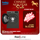 BEKO 10kg/6kg A Freestanding 1400RPM Inverter Washer Dryer - BWD106 - CNY Promo Till 28 Feb - Till Stock Last