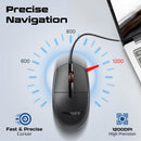 PROMATE Ergonomic Design Wired Optical Mouse - CM-1200