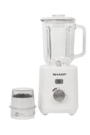 SHARP 600W Blender with 1 x Dry Grinder & 1.5L Glass Jug - EM-TK61-W3 - Limited Stock
