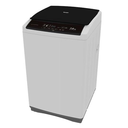 SHARP 8KG Top Loading Diamond Drum Washing Machine - ES-MS85CZ-I - GET 1 x Brabantia Protective Clothes Cover, M, set of 2 Transparent Ref.148927 - Independence Day Till 18 Mar