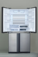 SHARP 724L/605L French 4 Doors Inverter Refrigerator Inox - SJ-FE87V-SS3 - Free ELUXGO Vacuum Cleaner - SVC1016Combo - Winter's Sales - Till end of June