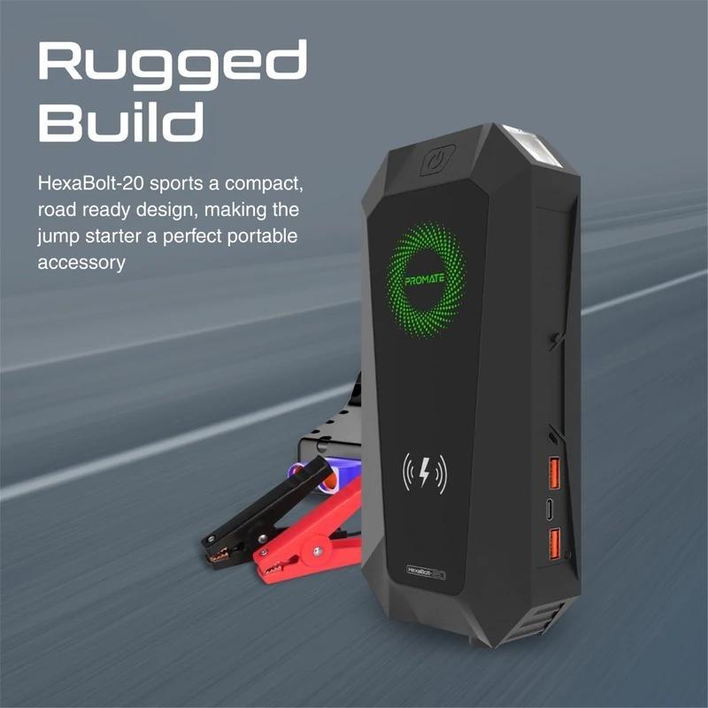 PROMATE Car 1500A/12V High Capacity Jump Starter Power Bank - HEXABOLT-20