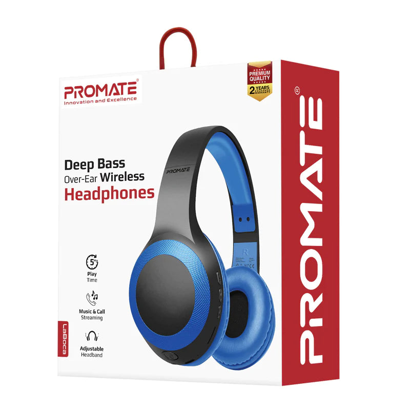 PROMATE Deep Bass Over-Ear Wireless Headphones - LABOCA