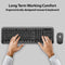 PROMATE Ergonomic Wireless Keyboard & Mouse Combo with USB-A/USB-C Dongle, Black/English - PROCOMBO-6.BK/EN