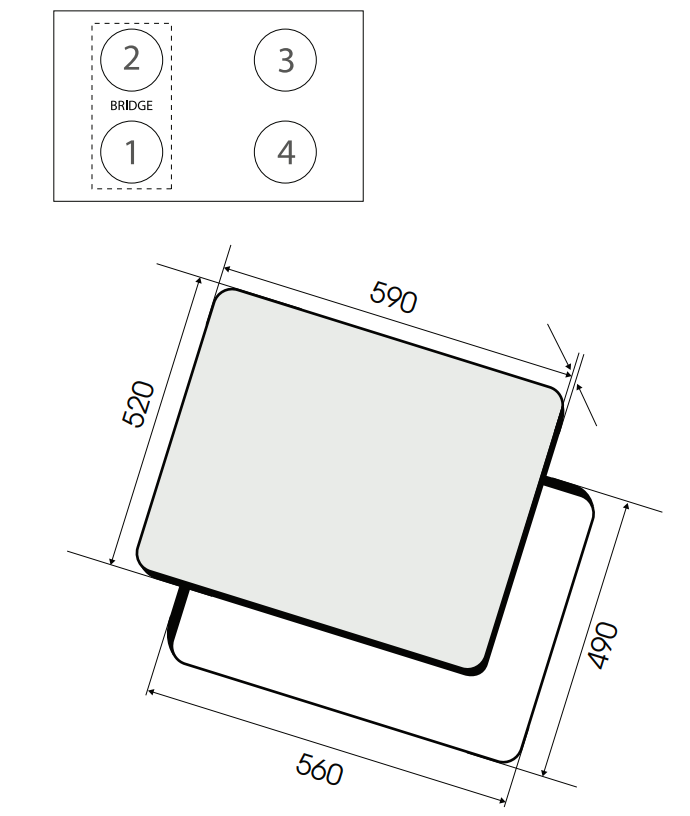 ELICA 60cm Ratio 604 PLUS Induction Hob with Black Glass  - RATIO604PLUSBL - NOW IN STORE!