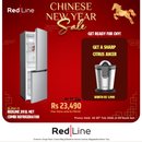 RedLine 293L Net Freestanding Combi Refrigerator Silver - RL-FN2-35 - Get 1 SHARP Citrus Juice EJ-P41 - CNY Promo Till 28 Feb - Till Stock Last