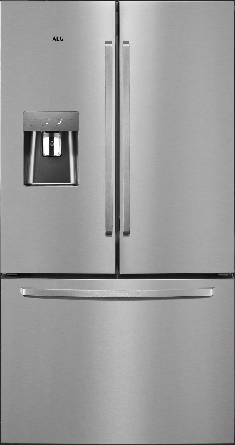 AEG 536L Freestanding French Doors Stainless Steel No Frost Fridge with Water Dispenser - RMB76312NX - Showroom Display Promo till stock last