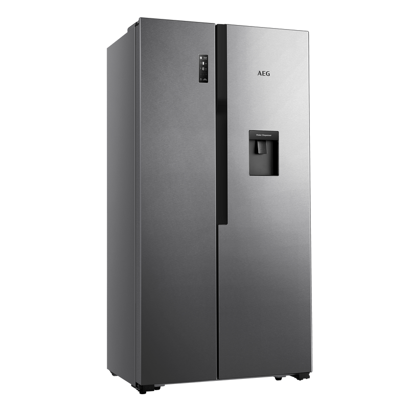 AEG 508L A+ Freestanding Side by Side Stainless Steel Refrigerator with Water Dispenser - RXB57011NX - Pre Xmas Sales Till 15 Dec