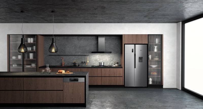 AEG 508L A+ Freestanding Side by Side Stainless Steel Refrigerator with Water Dispenser - RXB57011NX - Pre Xmas Sales Till 15 Dec