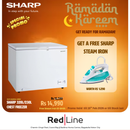 SHARP 320L/230L Chest Freezer White - SCF-K320XJ-WH2 - Free SHARP Steam Iron, EI-SH21 - Ramadan Promo till 15 Feb - Till stock last