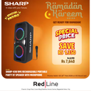 SHARP 45W RMS Rechargeable Portable Party BT Speaker with Microphone - PS-925 - Ramadan Promo till 15 Feb - Till stock last