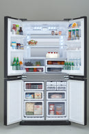 SHARP 724L/605L French 4 Doors Inverter Refrigerator Inox - SJ-FE87V-SS3 - Free ELUXGO Vacuum Cleaner - SVC1016Combo - Winter's Sales - Till end of June