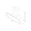 ELICA SHIRE 90cm Black Designer Wall Mount Hood - SHIREBK/F/90 - Winter's Sales - Till end of June