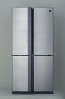 SHARP 724L/605L French 4 Doors Inverter Refrigerator Inox - SJ-FE87V-SS3 - Free ELUXGO Vacuum Cleaner - SVC1016Combo - Winter's Sales - Till end of June