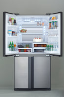 SHARP 724L/605L French 4 Doors Inverter Refrigerator Inox - SJ-FE87V-SS3 - Free ELUXGO Vacuum Cleaner - SVC1016Combo - Winter's Sales - Till end of June