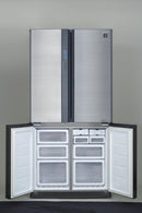 SHARP 724L/605L French 4 Doors Inverter Refrigerator Inox - SJ-FE87V-SS3 - Free ELUXGO Vacuum Cleaner - SVC1016Combo - Winter's Sales - Till end of June