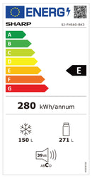 SHARP 645L/521L Inverter French 4 Doors Refrigerator - SJ-FH560-BK3