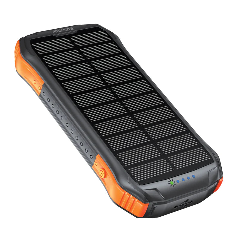 PROMATE 10000mAh Rugged EcoLight™ Solar Power Bank - SOLARTANK-10PDQI