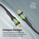 PROMATE 60W Power Delivery Ultra-Fast USB-C Cable with Transparent Shells - TRANSLINE-CC - New Arrival