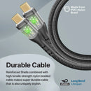 PROMATE 60W Power Delivery Ultra-Fast USB-C Cable with Transparent Shells - TRANSLINE-CC - New Arrival