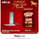 ELICA 90cm TRIBE Stainless Steel Chimney Hood with Glass - TRIBE-A-IX/A/90 - CNY Promo Till 28 Feb - Till Stock Last